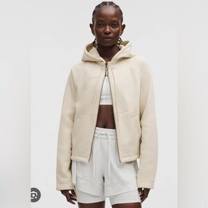 Lululemon Saul Nash slnsh full zip scuba detachable hoodie cream 6 small